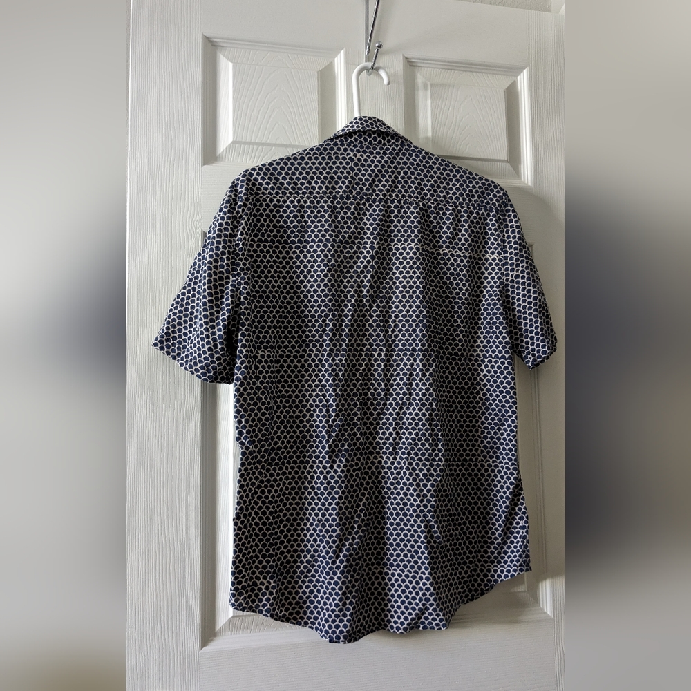 Faherty Blue and White Casual Button Down Shirt - Picture 3 of 5